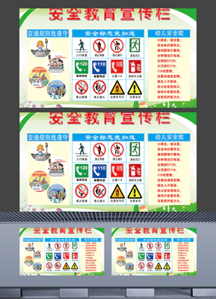 交通规则安全标志幼儿园安全教育宣传展板