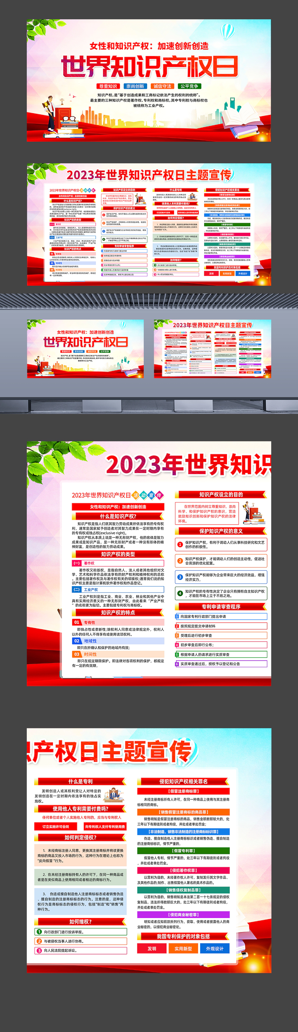 2023年世界知识产权日主题宣传展板