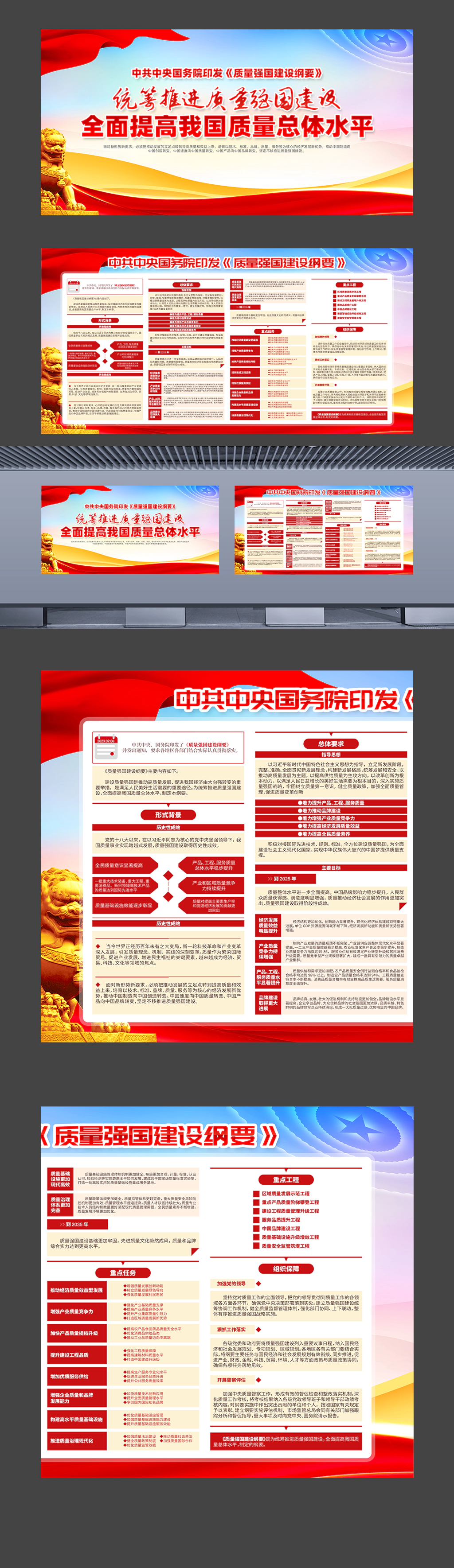 中共中央国务院印发《质量强国建设纲要》宣传展板