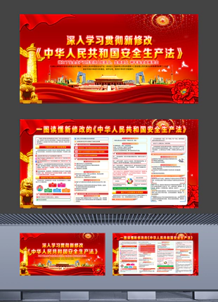 一图读懂新修改的《中华人民共和国安全生产法》普法教育宣传展板