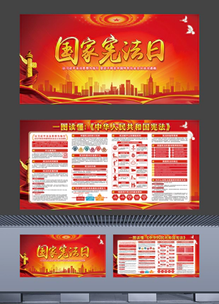 一图读懂中华人民共和国宪法展板横版