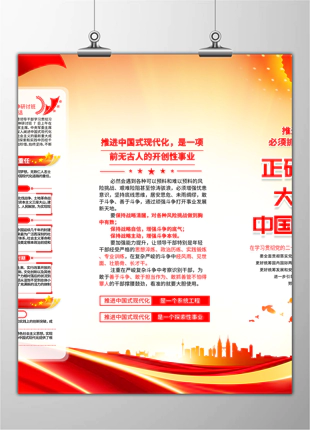 正确理解和大力推进中国式现代化党建宣传手册三折页