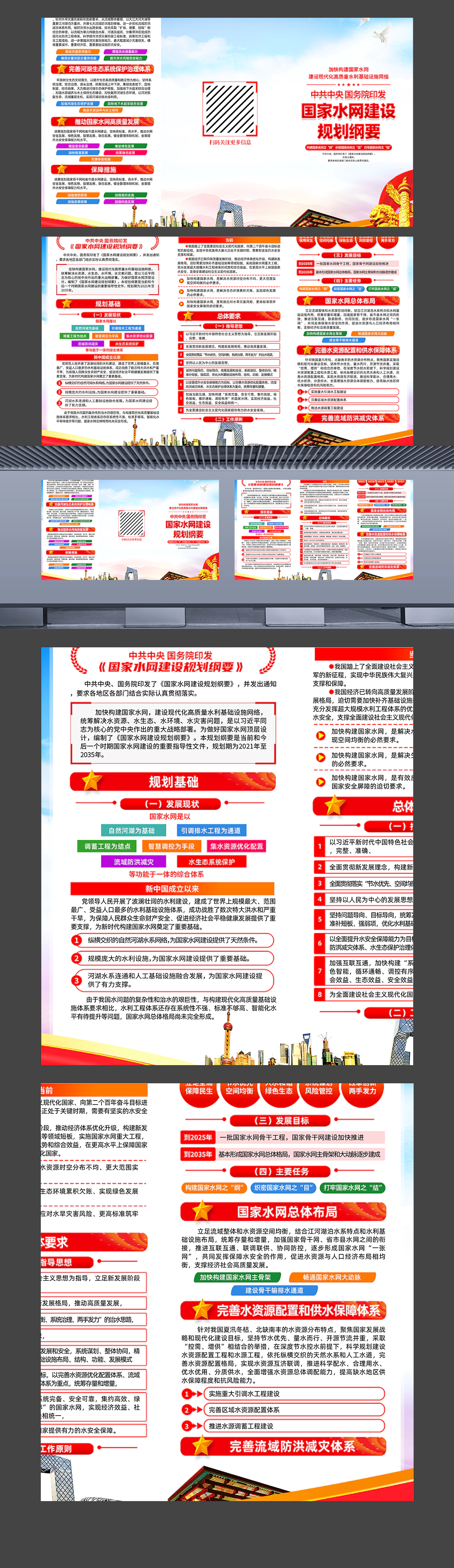 最新国家水网建设规划纲要三折页宣传手册