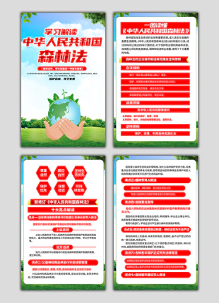 一图读懂中华人民共和国森林法竖版林区牧区宣传海报展板
