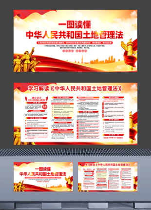 一图读懂中华人民共和国土地管理法宣传展板