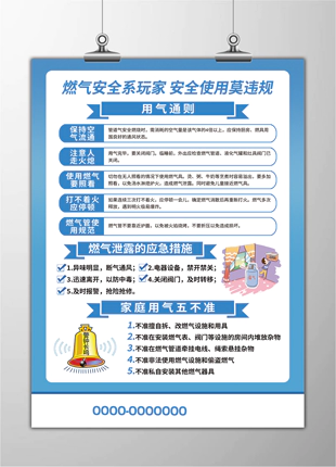 社区居民宣传燃气安全宣传单手册设计素材带文字